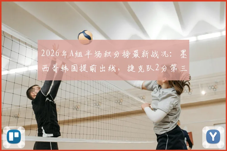 2026年A组半场积分榜最新战况：墨西哥韩国提前出线，捷克队2分第三陷入苦战，晋级形势深度剖析